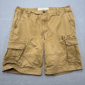 Aeropostale Cargo Shorts Men's 36 Brown Baggy Fit Cotton Utility Hunting Outdoor